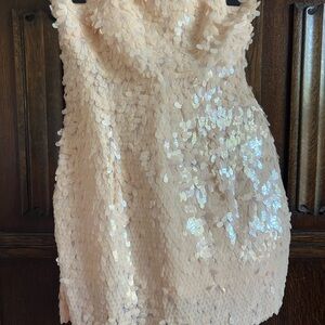 Lovers + Friends Strapless Sequin Dress